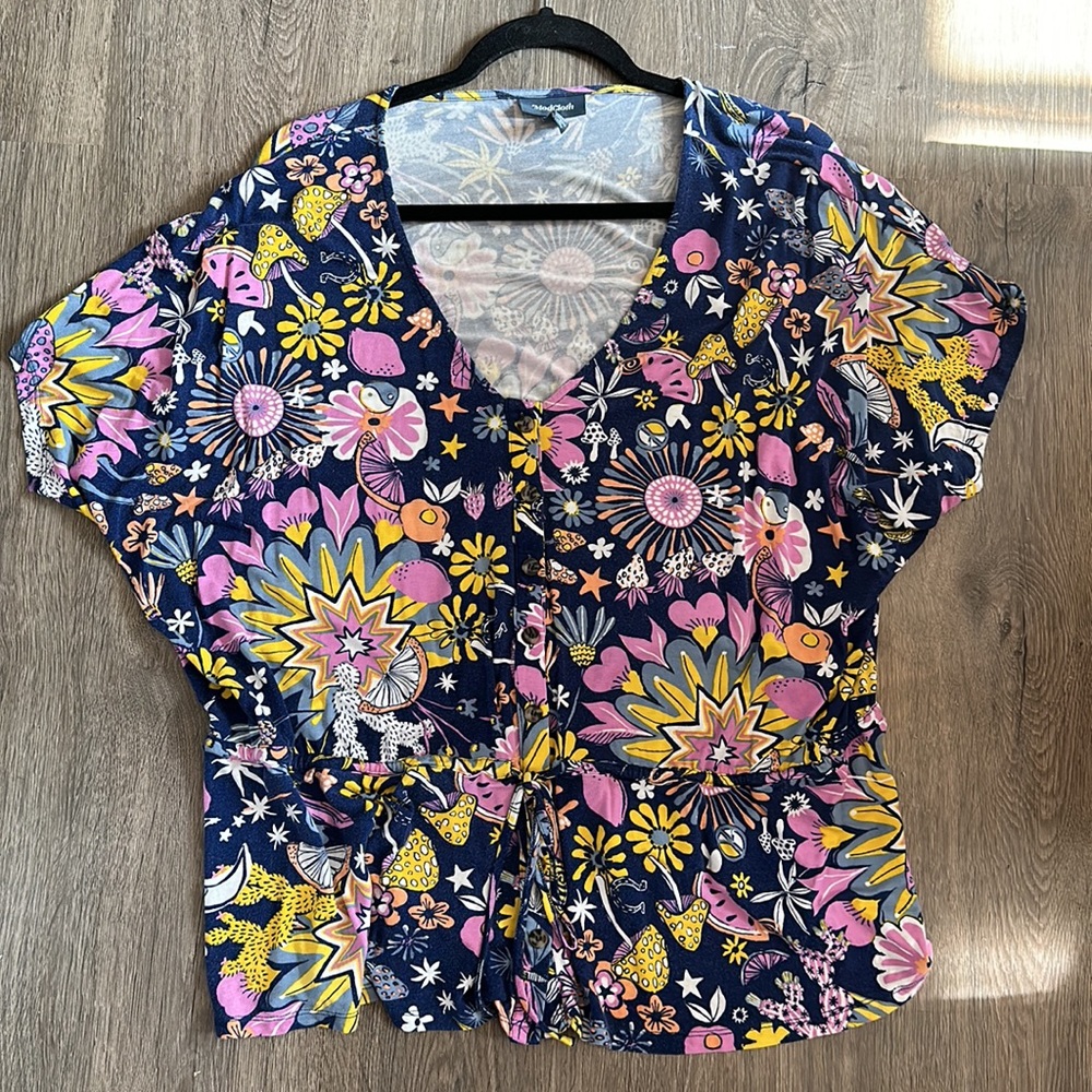 ModCloth Psychedelic Blouse - Picture 9 of 12